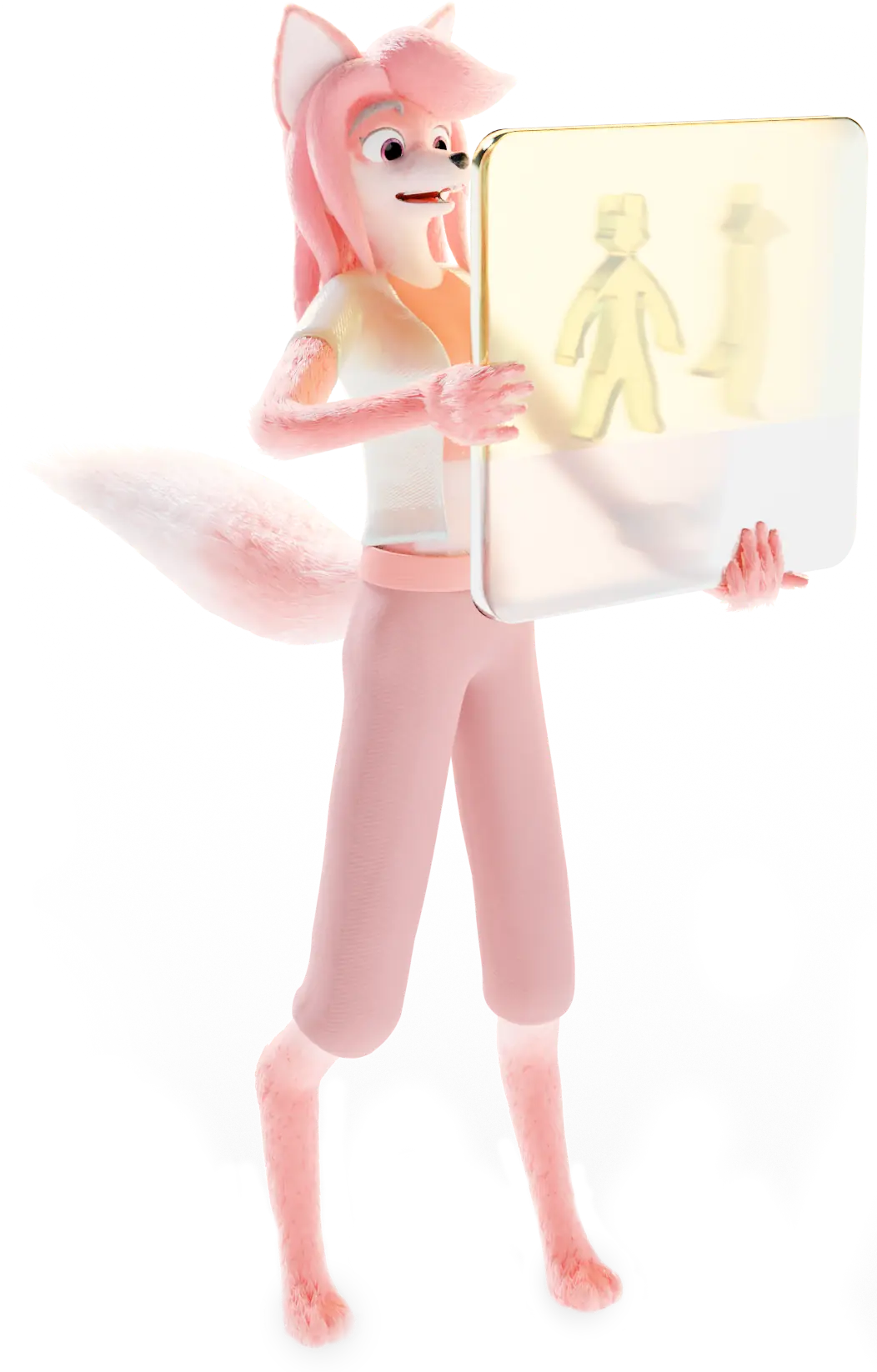 Fursona holding a furry adoptable NFT